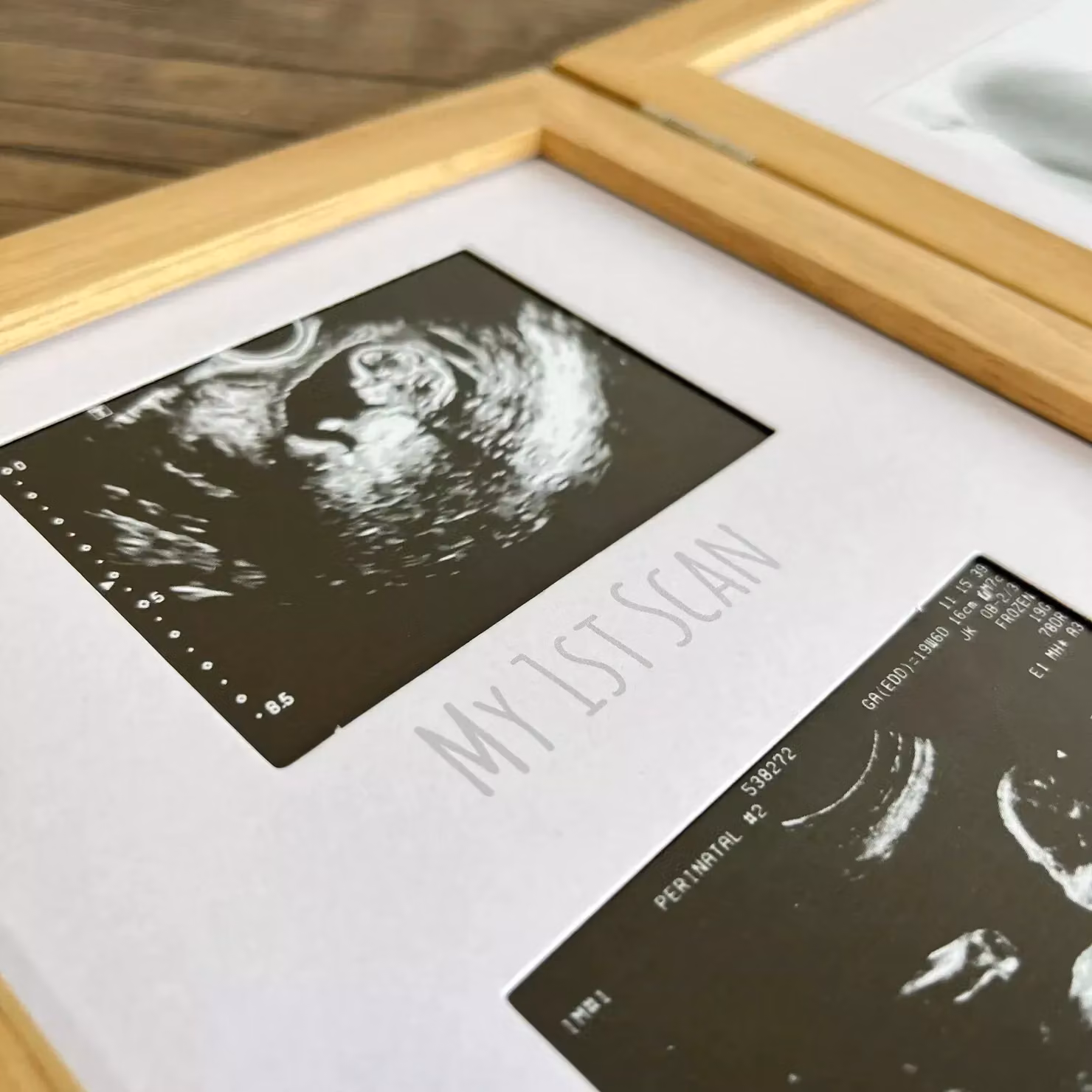 Marco Paul Newborn and Baby Scan Photo Frames in Natural Wood Beige and Brown – 4