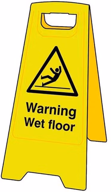 Scan Heavy Duty Wet Floor Warning A-Board in Yellow and Multicolour Plastic