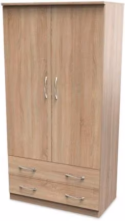 Welcome Avon Modern 2 Door 2 Drawer Wide Double Wardrobe in Mixed Colours