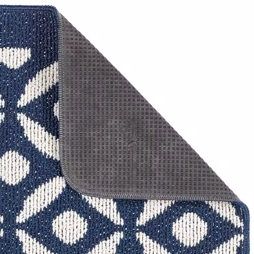 My Mat Stain Resistant Crescent Navy Runner, W: 67 cm, L: 200 cm – 3