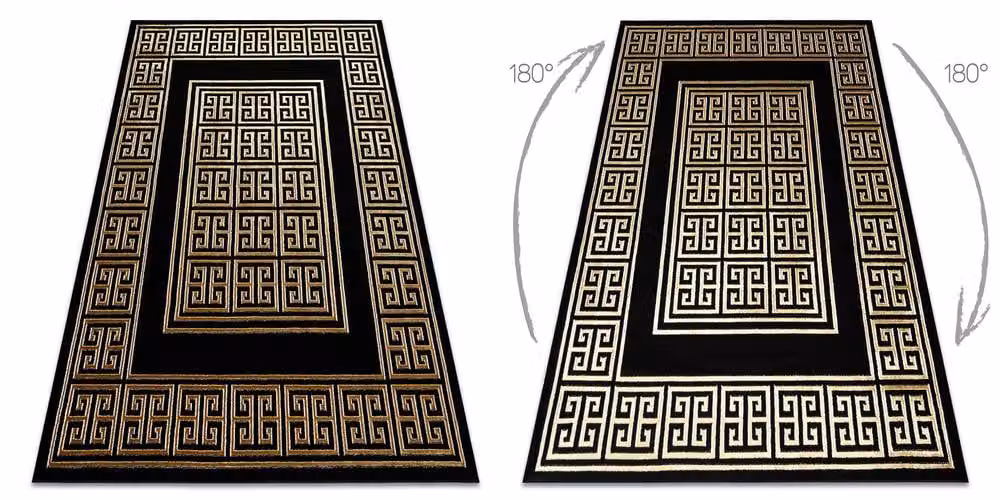 RugsX Allure Geometric Modern Rug in Black, W: 140 cm, L: 190 cm – 3