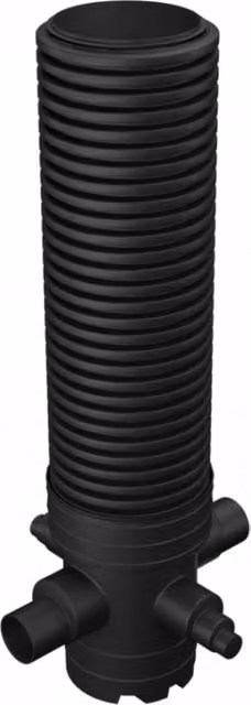 Turtle Enviro Catchpit Chamber Set in Black, Diameter: 60 cm, Height: 233.5 cm, for 300 mm Twinwall with 110 mm, 160 mm and 225 mm Inlets