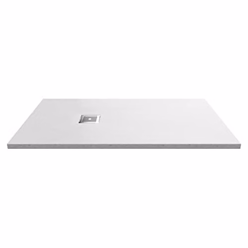 nuie NLT61033 Modern Slimline Rectangular Bathroom Shower Tray, W: 1400 mm, D: 800 mm, Colour: White – 1