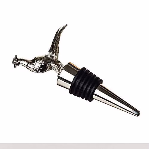 Selbrae House Pheasant Wine Bottle Stopper in Silver Metal – 4