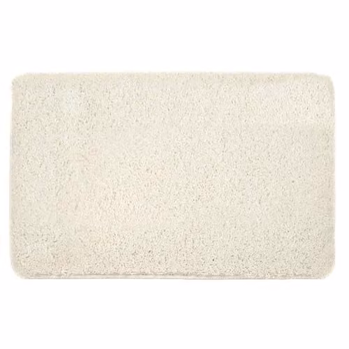 My Mat Ivory Non-slip Washable Rectangular Shaggy Rug W: 60 cm, D: 100 cm – 1