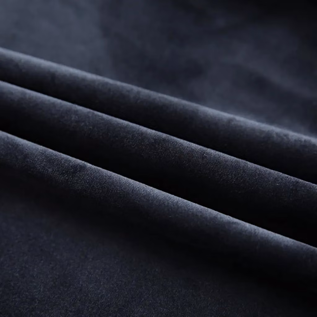 Berkfield Home Blackout Velvet Curtains, 2 Pack, Black, W: 140 cm, H: 245 cm – 3