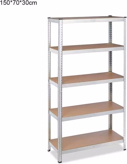 VOGREX 5-Tier Heavy Duty Boltless Metal Garage Shelving in Beige