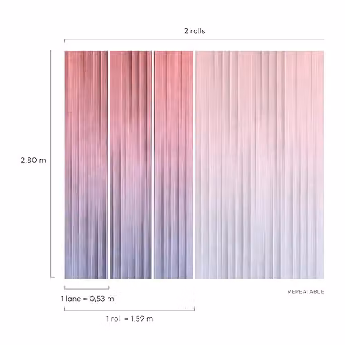 Grandeco Flashy Concrete Pink Ombre Textured Abstract Mural, W: 280 cm, H: 159 cm – 2