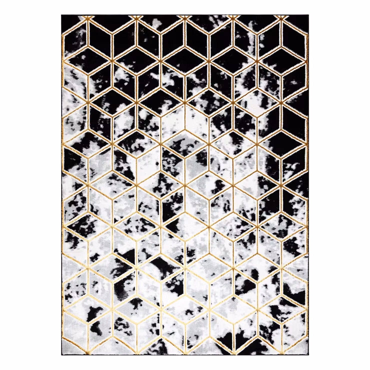 RugsX Allure Geometric Modern Rug in Black, W: 160 cm, D: 220 cm – 2