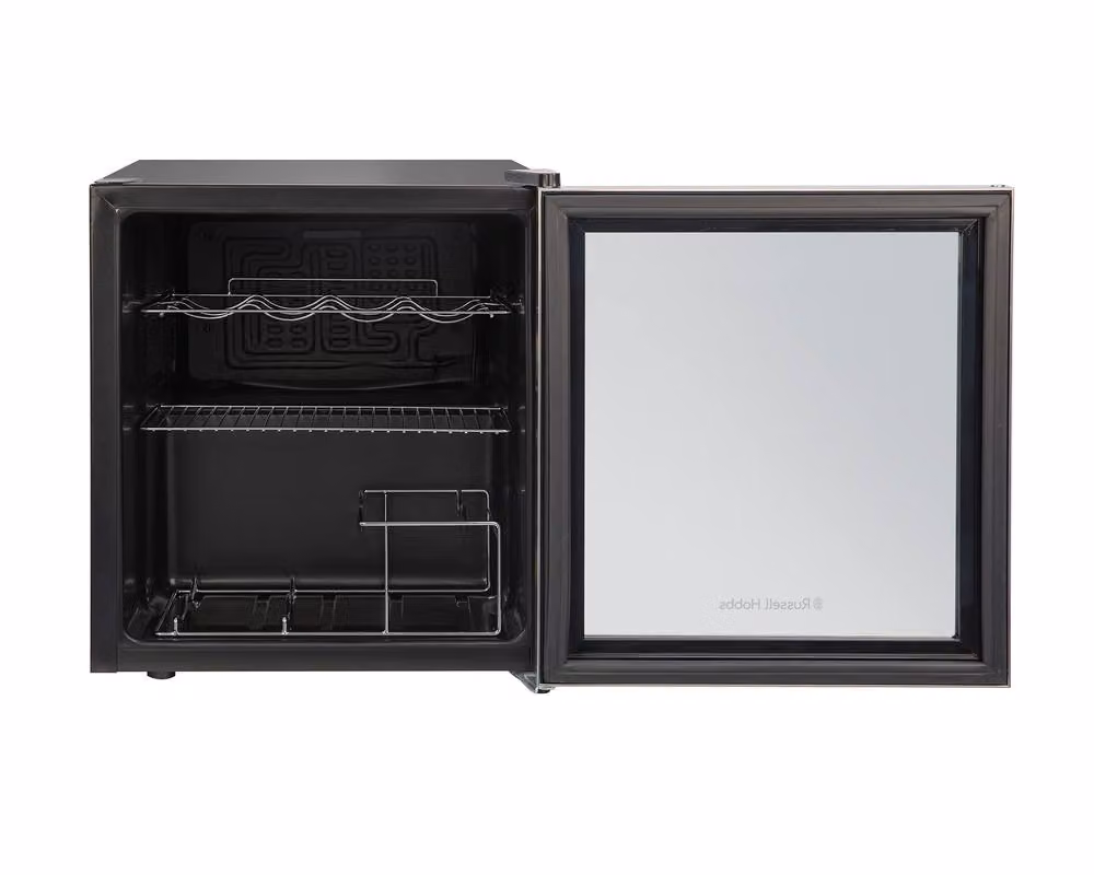 Russell Hobbs 46L Silver Stainless Steel Countertop Mini Fridge with Glass Door RHGWC3SS-C, W/D/H: 48 x 43 x 51 cm – 10
