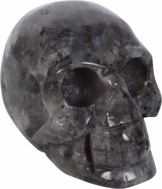 Something Different Dark Matter Labradorite Skull Crystal in Black – 1