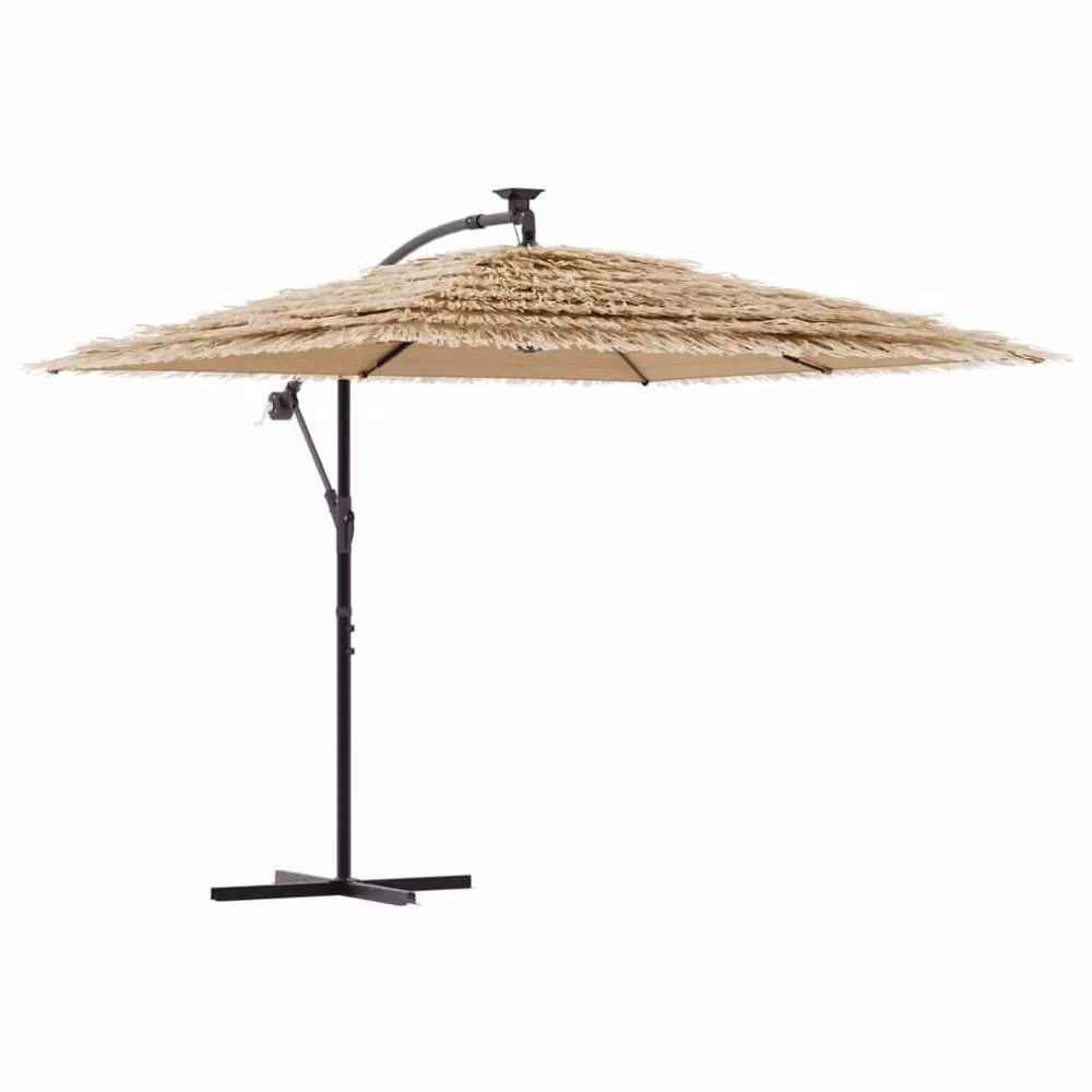 Berkfield Home Brown Garden Parasol with Steel Pole, W/D/H: 246 x 246 x 230 cm – 2