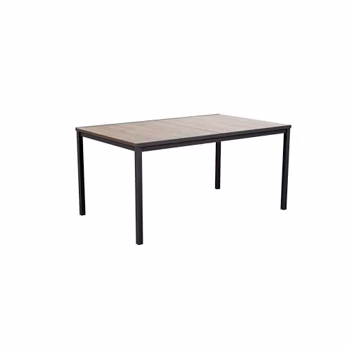 Keter Porto Rectangular Outdoor Dining Table in Brown and Grey with Powder Coated Steel Frame