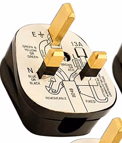 ShaniTech Pack of 4 Fused 13A UK Mains Plugs, Black – 2