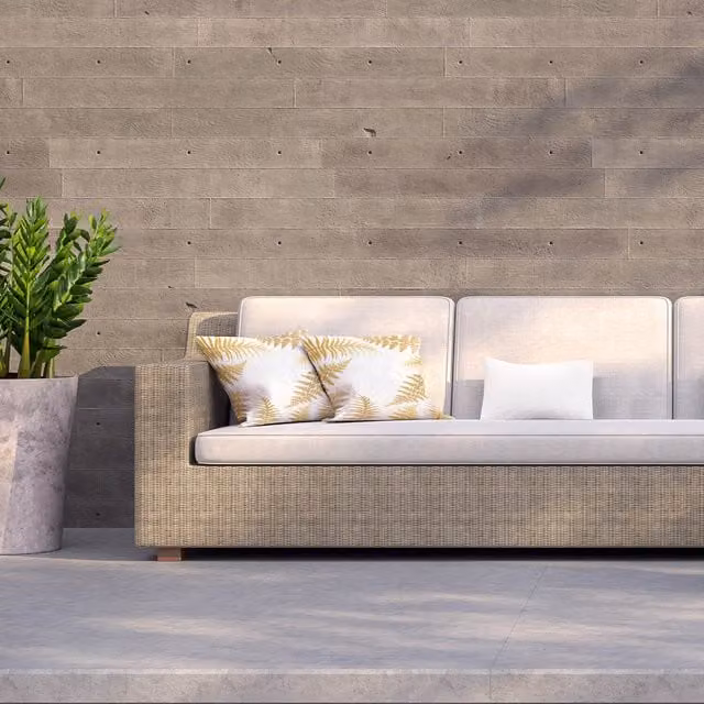 Andrew Lee Gold Fern Floral Outdoor Square Cushion in Yellow, Gold and White, W: 60 cm, D: 60 cm