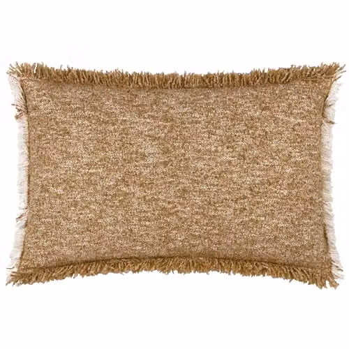 Riva Home Woven Rectangular Cushion in Beige, W/D/H: 40 x 40 x 40 cm – 1
