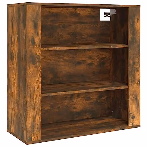 vidaXL Wall Cabinet in Smoked Oak, W/D/H: 80 x 33 x 80 cm