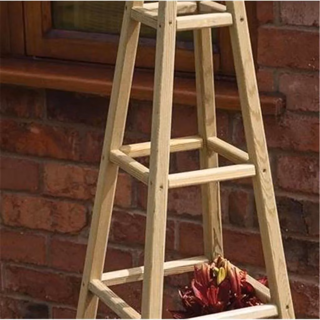 Cheshire Deluxe Obelisk Planter in Light Oak Brown Wood – 3