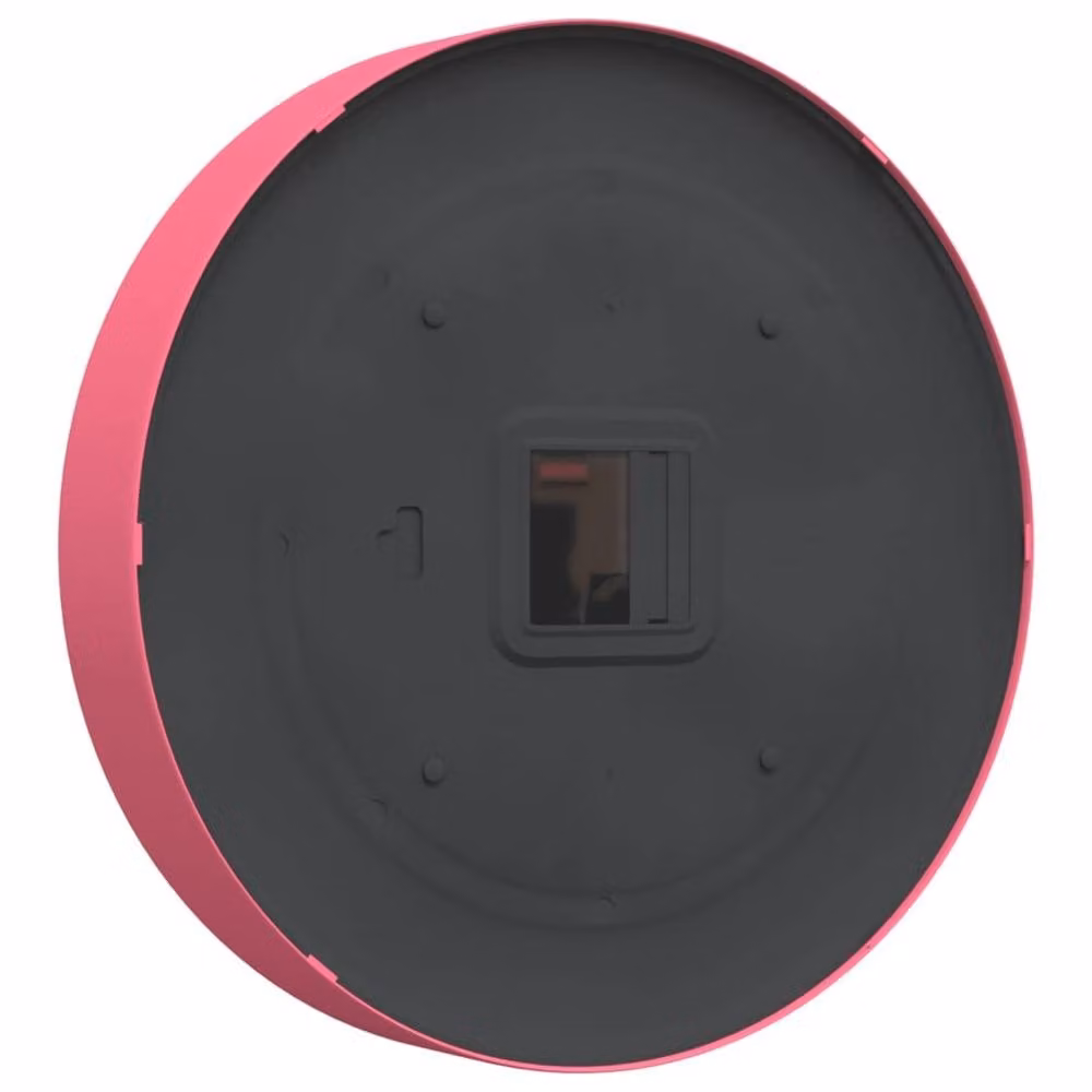 Berkfield Home Silent Quartz Analog Round Wall Clock in Pink, Diameter: 25.5 cm – 3