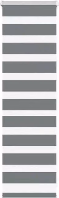 Berkfield Home Zebra Blind in Dark Grey, Polyester, W: 40 cm, H: 100 cm