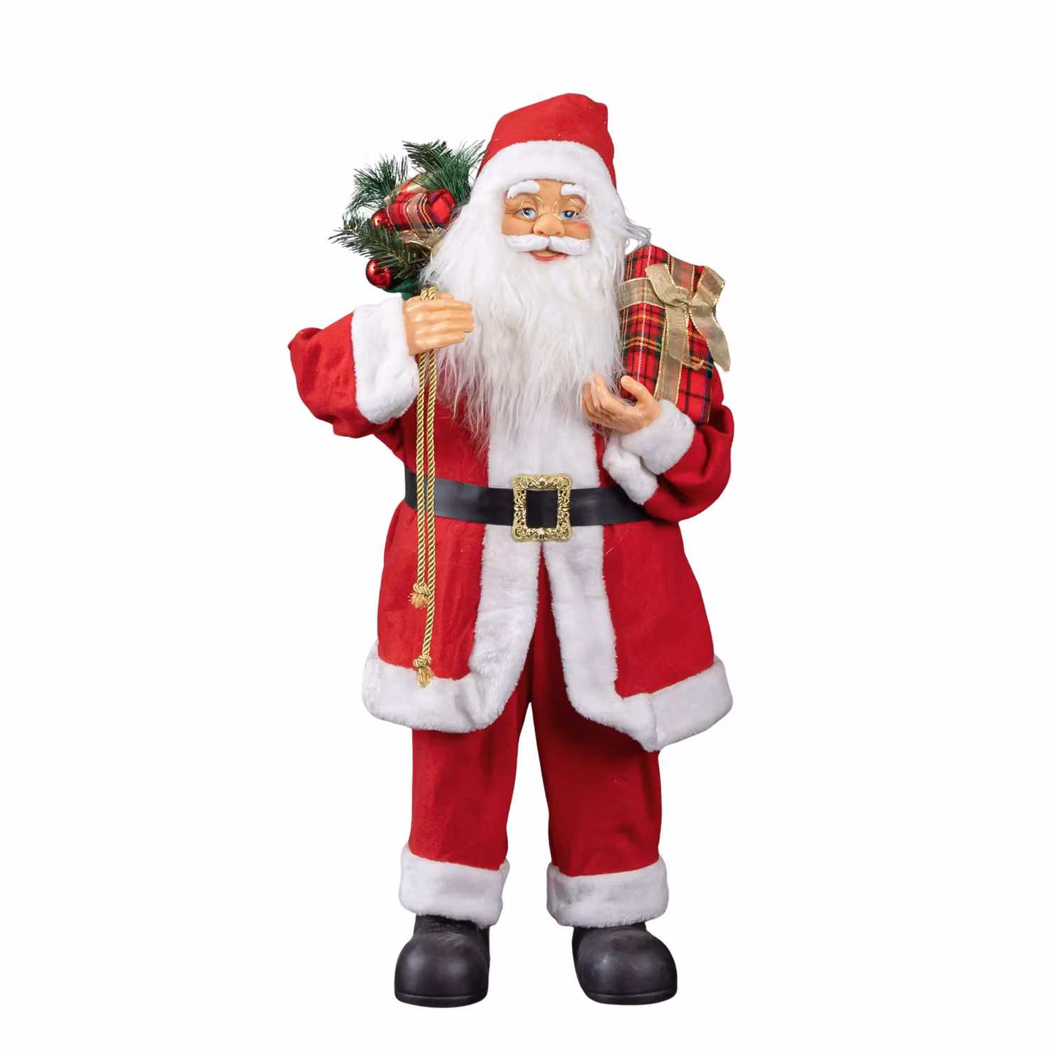 Samuel Alexander Classic Red Standing Santa Claus Christmas Decoration with Gift Sack, Height: 80 cm – 9