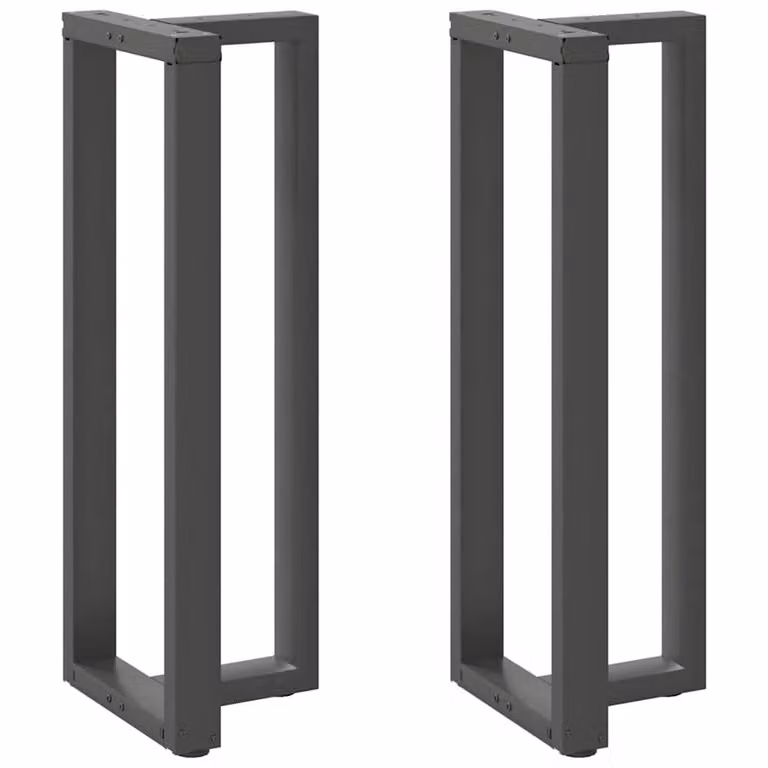 Berkfield Home T-Shaped Bar Table Legs, 2 Pieces, Anthracite Steel, W/D/H: 40 x 35 x 110 cm