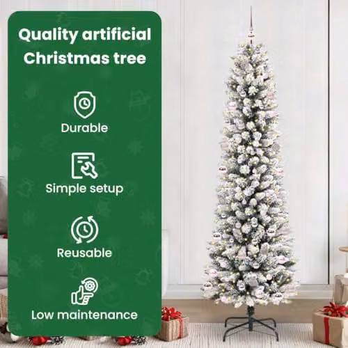 vidaXL White Artificial Christmas Tree, Height: 240 cm – 3