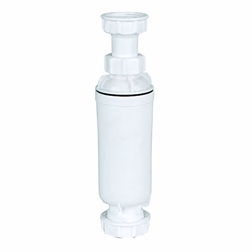 FloPlast White Plastic Vertical Pedestal Bottle Trap