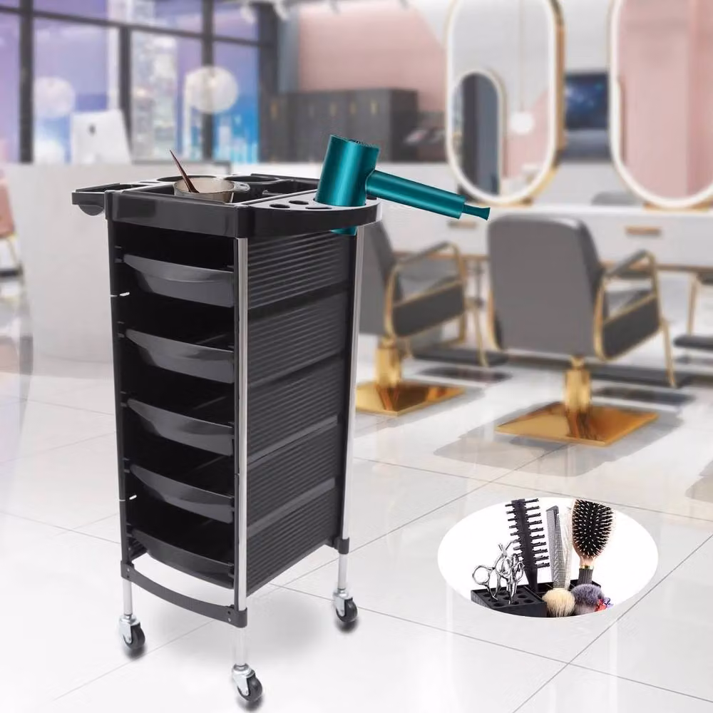 SPETLEK Black Barber Hairdressing Cart W/D/H: 50 x 50 x 90 cm – 4