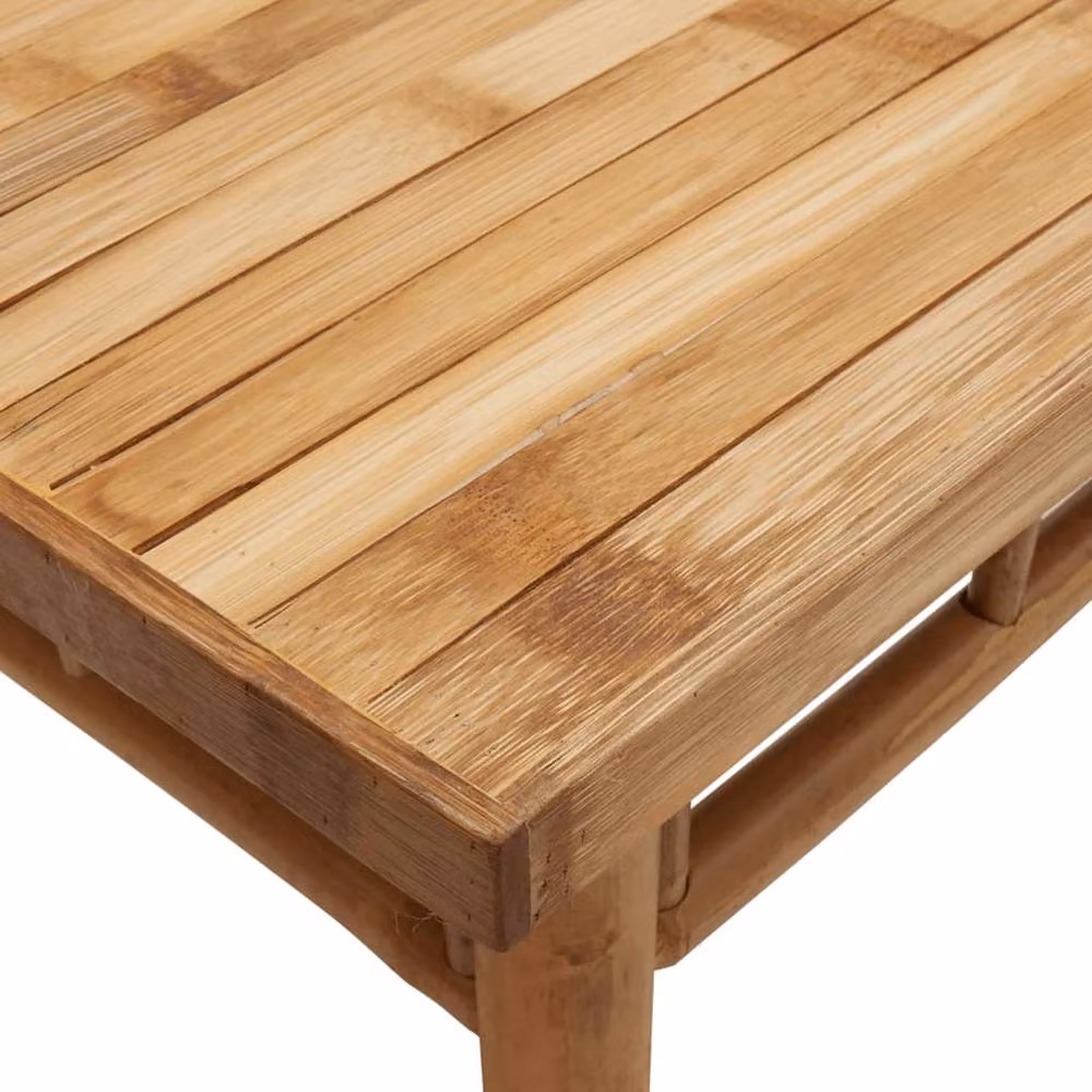 Berkfield Home Beautiful Bamboo Coffee Table in Brown, W/D/H: 45 x 45 x 35 cm – 3