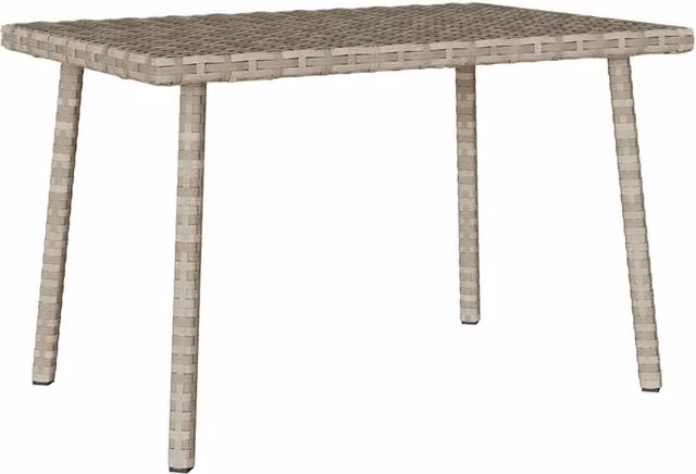 Berkfield Home Rectangular Garden Coffee Table in Light Grey Poly Rattan, W/D/H: 60 x 40 x 37 cm – 1
