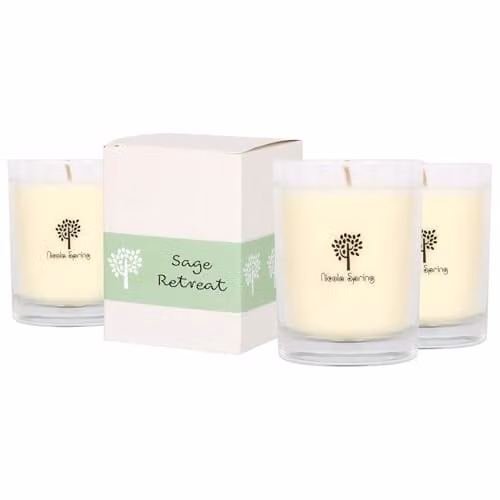Nicola Spring Sage Retreat Soy Wax Scented Jar Candles, Pack of 3, 160g each – 1