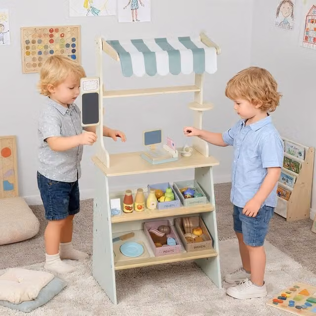 AIYAPLAY Kids Play Shop in Green and Multicolour