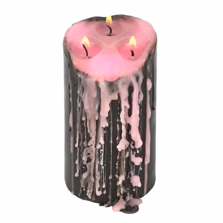 Something Different Vampire Tears Pink Pillar Candle, Small