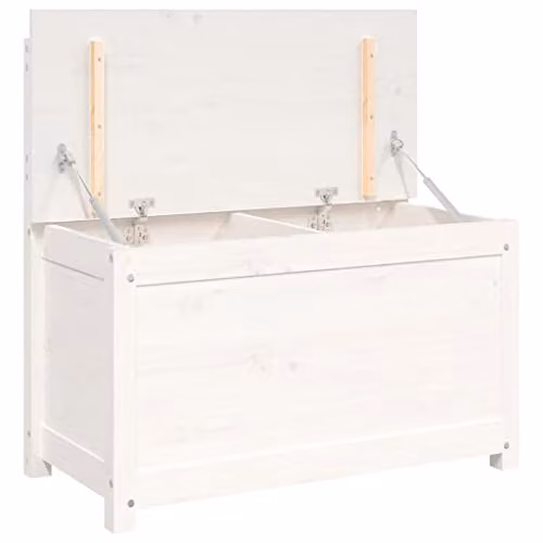 vidaXL Scandinavian Shoe Rack in White and Brown Solid Pine Wood, W/D/H: 80 x 41 x 77 cm
