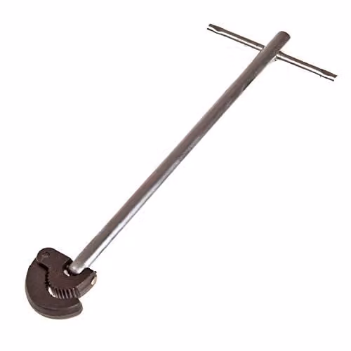 Faithfull Adjustable Steel Basin Wrench in Silver