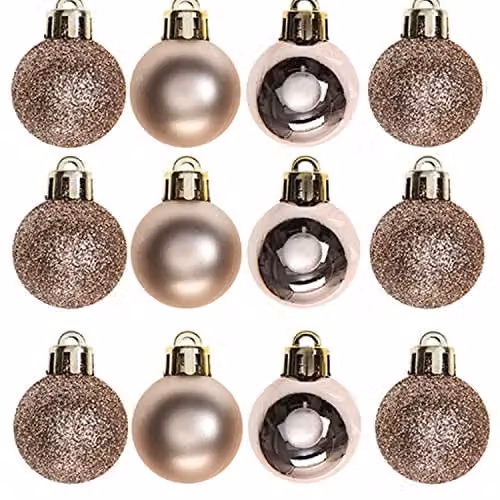 Shatchi 12-Piece Shatterproof Christmas Bauble Hanging Decorations in Gold and Silver