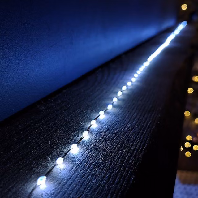 Samuel Alexander 12.8m Compact MicroBrights White LED Christmas Lights with 800 LEDs and Timer – 1