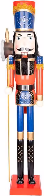 Shatchi Classic Red Wooden Nutcracker Christmas Figure, Height: 120 cm