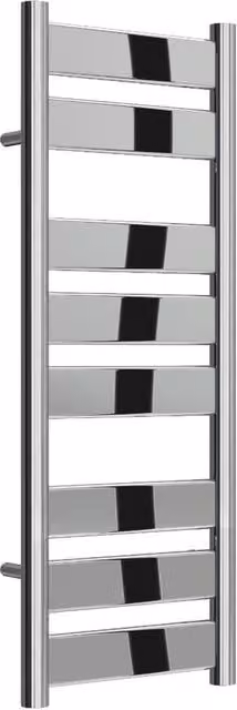 Bathroom Kingdom Carpi Chrome Designer Flat Panel Heated Towel Rail, Silver, H: 800 mm x W: 300 mm – 2