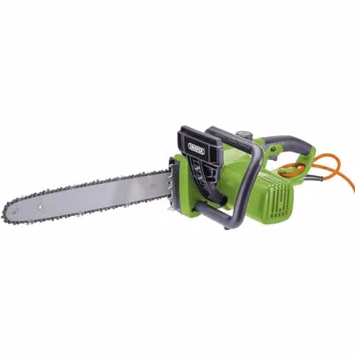 Draper 2200W Electric Chainsaw 230V in Green and Black with 400mm Oregon Bar and Automatic Chain Lubrication 72080