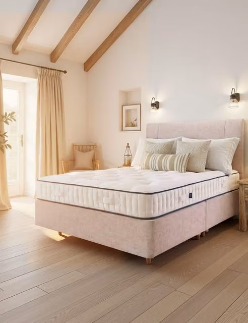 Harrison Spinks Dawn 10750 Medium Pocket Sprung Dual Side Mattress, White, W/D/H: 200 x 200 cm