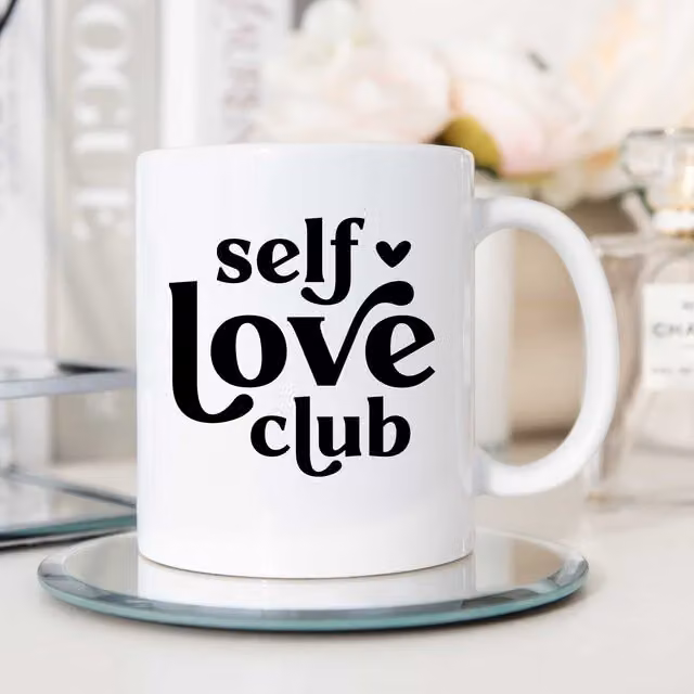 60 SECOND MAKEOVER Self Love Club Ceramic Mug in White – 1