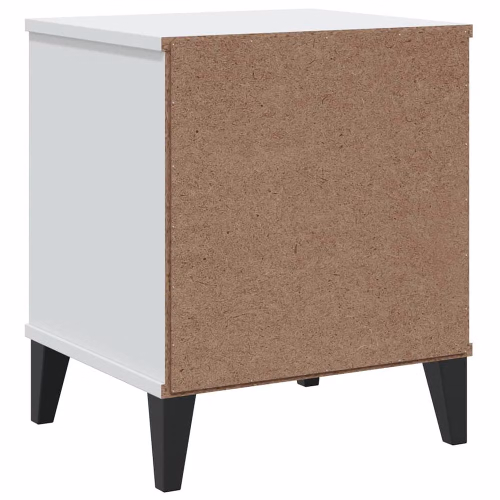 Berkfield Home VIKEN Bedside Cabinet in White MDF – 4