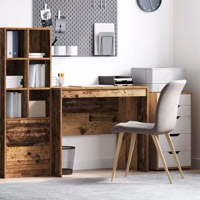 Berkfield Home Writing Desk in Brown, W/D/H: 90 x 50 x 76 cm – 1