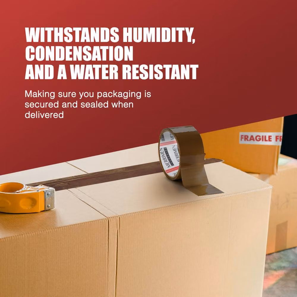 Merrimen 12 Pack Heavy Duty Transparent Packaging Tape, Width: 4.8 cm, Length: 66 m – 3