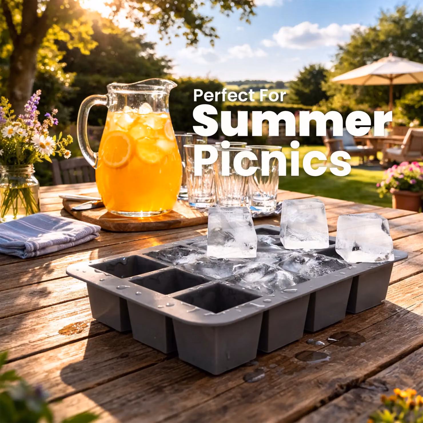 Libbi Lou Black Silicone Square Ice Cube Tray Two Pack (24 Cubes) – 8