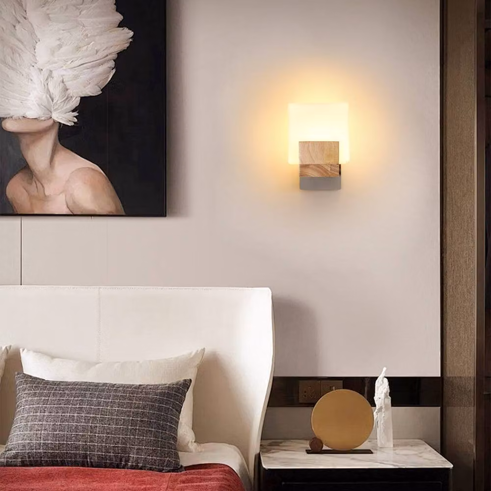 COMELY Vintage G9 LED Indoor Wall Light with Wood and Glass in Walnut – 4