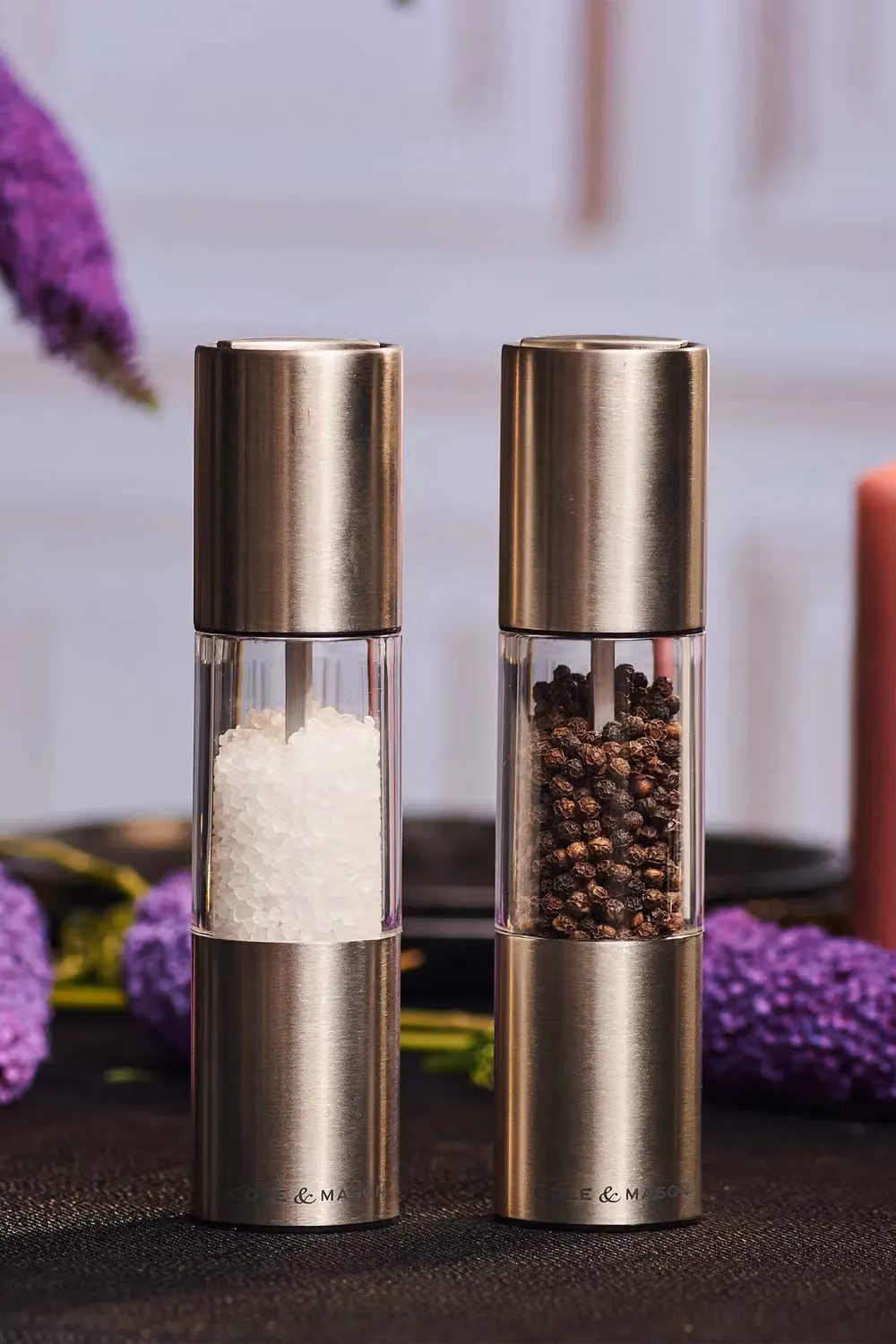 Cole & Mason Oslo Precision+ Salt and Pepper Mill Set in Silver and Transparent – 6