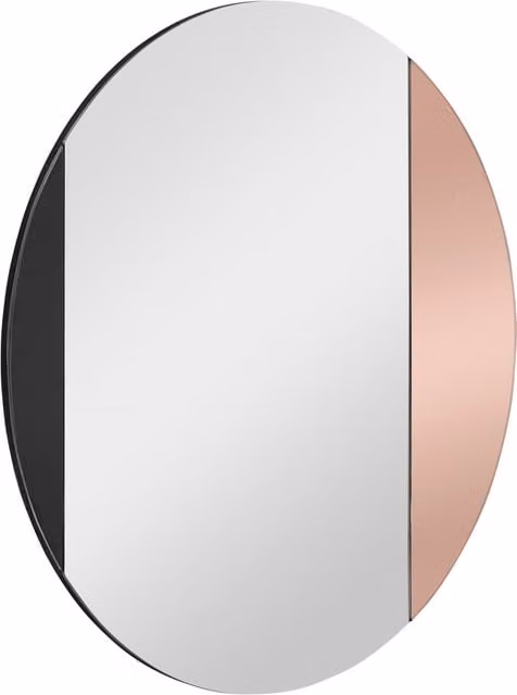 MH London Alpha Classic Round Wall Accent Mirror in Gold and Black